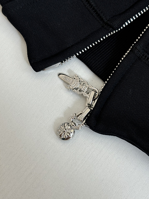 クロムハーツ クロス柄フリースジップアップスウェットジャケット