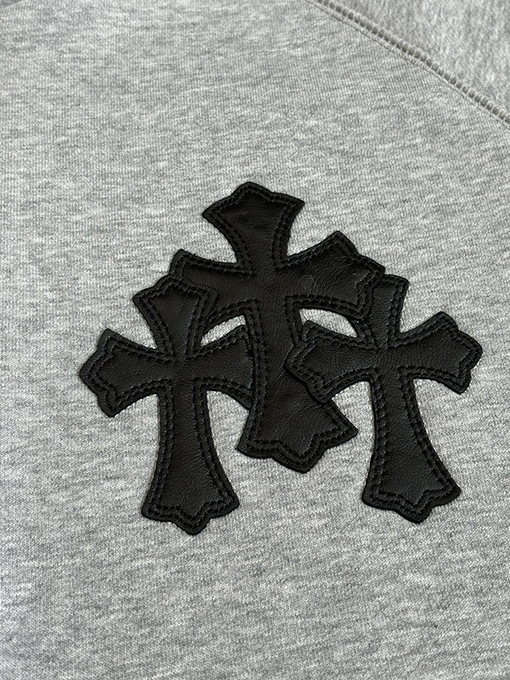 クロムハーツ クロス柄フリースジップアップスウェットジャケット