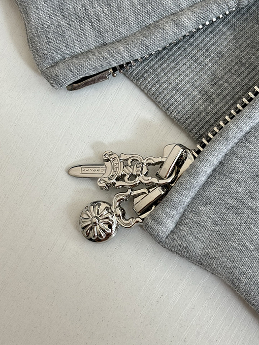 クロムハーツ クロス柄フリースジップアップスウェットジャケット