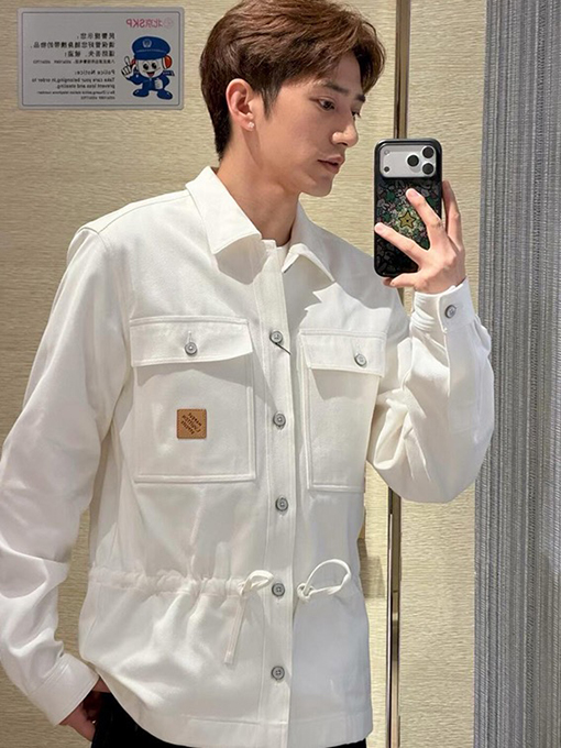 ルイヴィトン ロゴジャカードジャケットシャツ