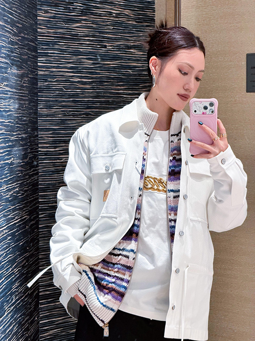 ルイヴィトン ロゴジャカードジャケットシャツ