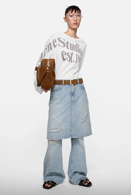 アクネストゥディオズ Acne Studios 春夏コレクションラージロゴ長袖シャツ