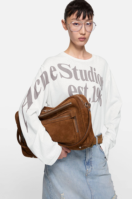 アクネストゥディオズ Acne Studios 春夏コレクションラージロゴ長袖シャツ