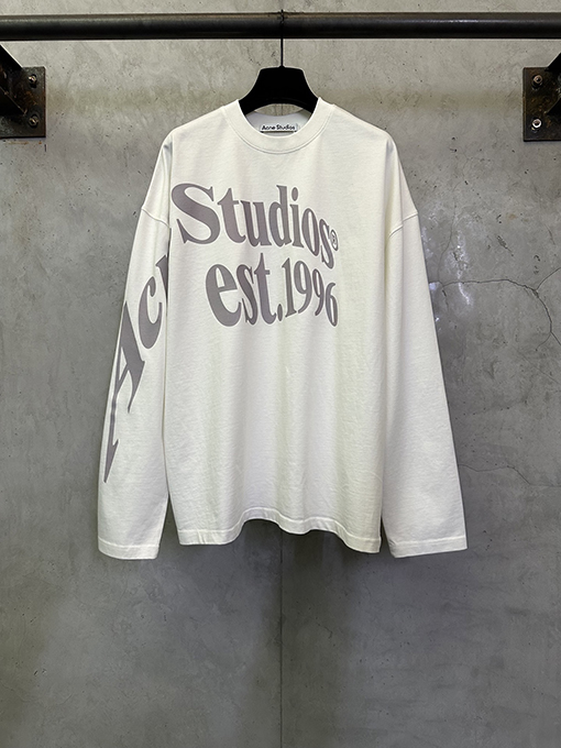 アクネストゥディオズ Acne Studios 春夏コレクションラージロゴ長袖シャツ
