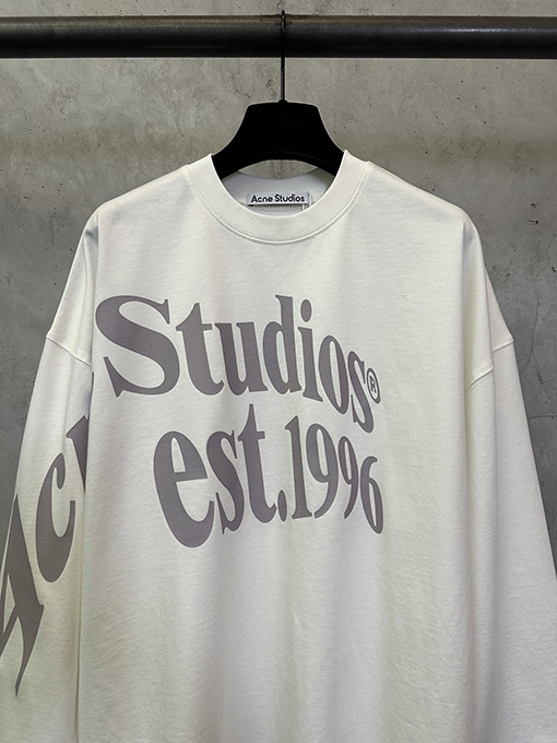 アクネストゥディオズ Acne Studios 春夏コレクションラージロゴ長袖シャツ