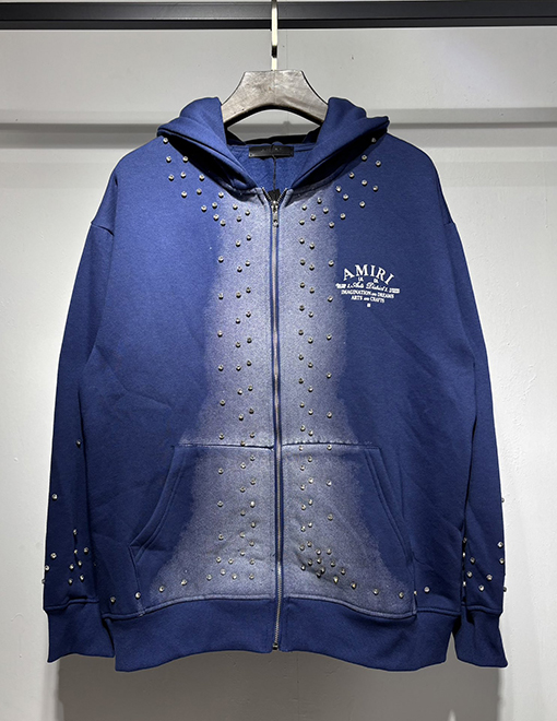 アミリスーパーコピー AMIRI フリース裏地付きひし形柄のフード付きスウェットシャツ