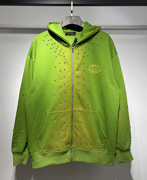 アミリスーパーコピー AMIRI フリース裏地付きひし形柄のフード付きスウェットシャツ