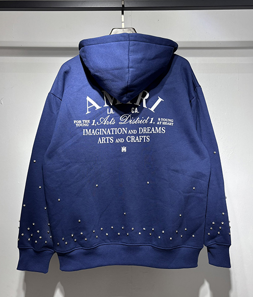 アミリスーパーコピー AMIRI フリース裏地付きひし形柄のフード付きスウェットシャツ