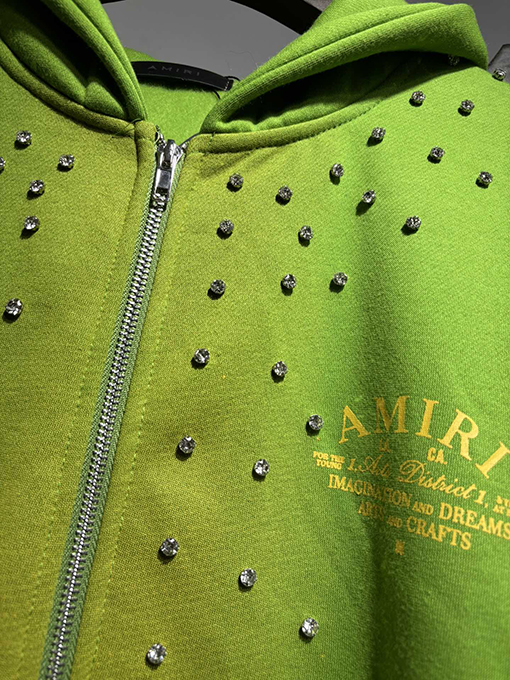 アミリスーパーコピー AMIRI フリース裏地付きひし形柄のフード付きスウェットシャツ