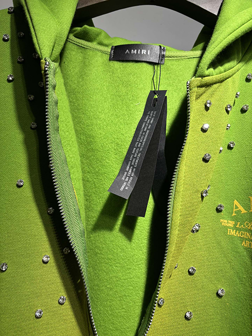 アミリスーパーコピー AMIRI フリース裏地付きひし形柄のフード付きスウェットシャツ