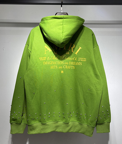 アミリスーパーコピー AMIRI フリース裏地付きひし形柄のフード付きスウェットシャツ