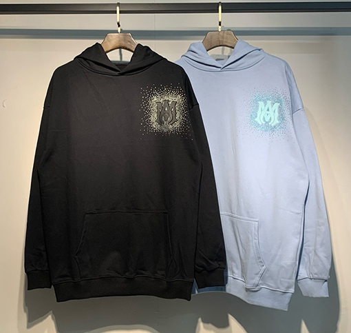 アミリブランドスーパーコピー AMIRI クラシックテリーシマーフーディーテリーウール光沢のあるフード付きスウェットシャツ