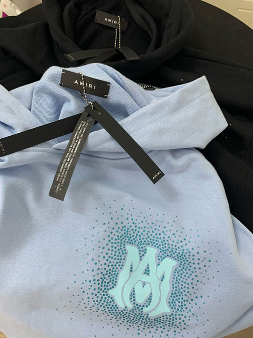 アミリブランドスーパーコピー AMIRI クラシックテリーシマーフーディーテリーウール光沢のあるフード付きスウェットシャツ