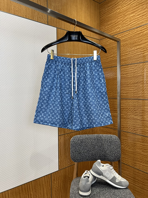 ルイヴィトンコピー 総柄ジャカード織りの半袖シャツとショートパンツのセット