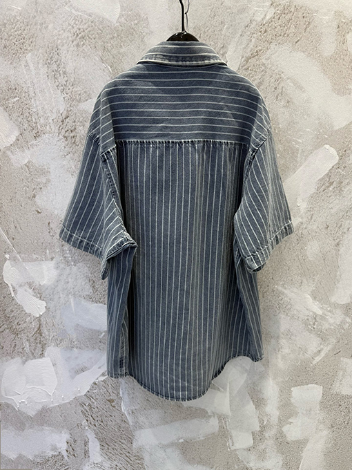 ディオール Christian Dior Couture 新作デニムストライプ刺繍シャツジャケット
