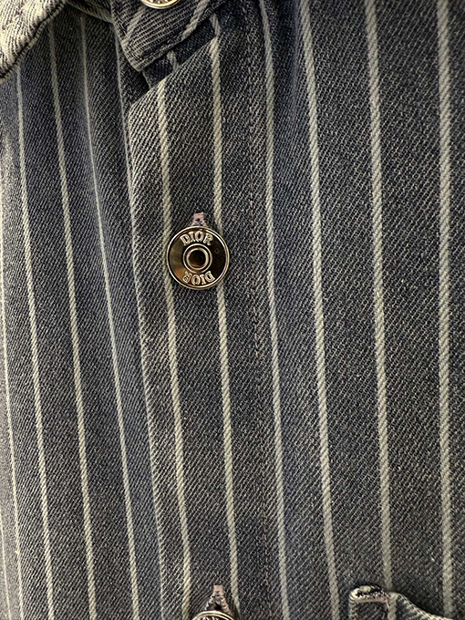 ディオール Christian Dior Couture 新作デニムストライプ刺繍シャツジャケット