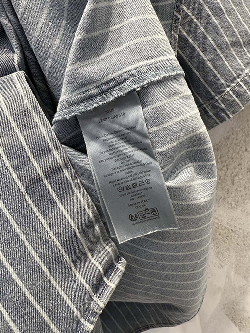 ディオール Christian Dior Couture 新作デニムストライプ刺繍シャツジャケット