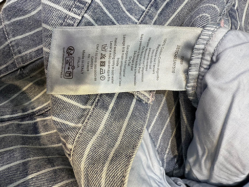 ディオールスーパーコピー Christian Dior Couture ストライプ柄の薄デニムショートパンツ