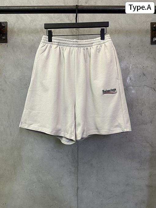 バレンシアガブランドコピー Balenciaga コーラウェーブロゴ刺繍入りカジュアルショーツ