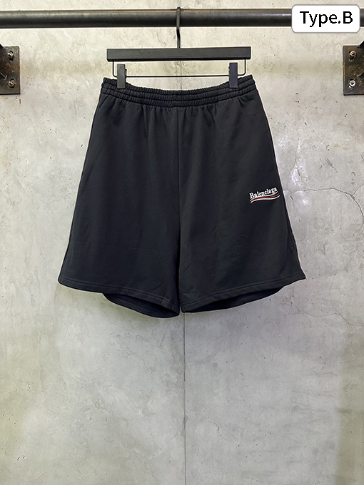 バレンシアガブランドコピー Balenciaga コーラウェーブロゴ刺繍入りカジュアルショーツ