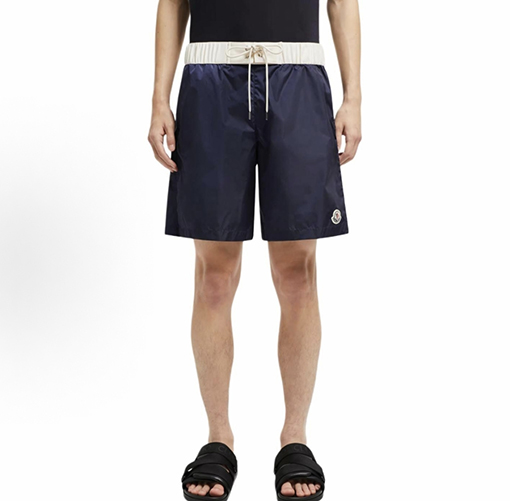 モンクレール ロゴ入りドローストリングカジュアルショーツ