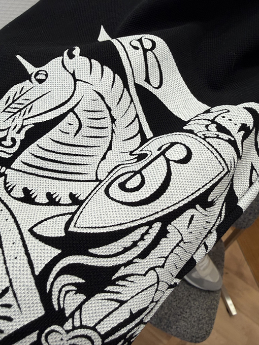 バーバリー BURBERRY チェック柄の襟の乗馬柄プリントの半袖ポロシャツ