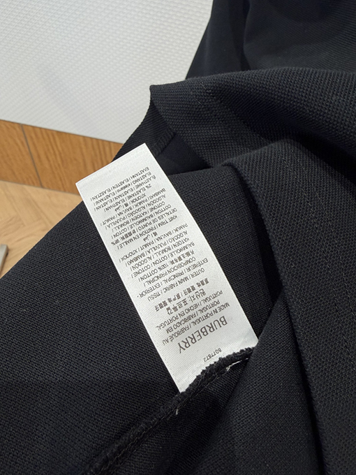 バーバリー BURBERRY チェック柄の襟の乗馬柄プリントの半袖ポロシャツ