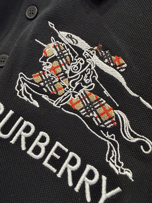 バーバリーブランドスーパーコピー BURBERRY チェック柄の乗馬刺繍入り半袖ポロシャツ