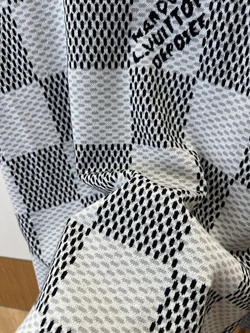 ルイヴィトン クラシックなチェッカーボードのジャカードニット半袖Tシャツ