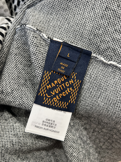 ルイヴィトン クラシックなチェッカーボードのジャカードニット半袖Tシャツ