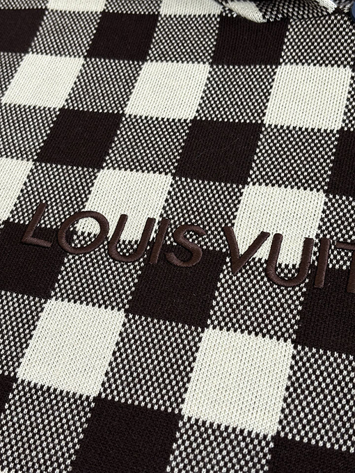 ルイヴィトンスーパーコピー LOUIS VUITTON Damler 早春コレクションチェック柄ジャカードニットパーカー