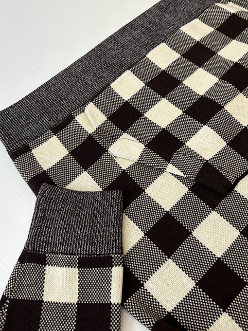 ルイヴィトンスーパーコピー LOUIS VUITTON Damler 早春コレクションチェック柄ジャカードニットパーカー