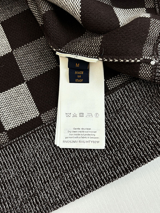 ルイヴィトンスーパーコピー LOUIS VUITTON Damler 早春コレクションチェック柄ジャカードニットパーカー