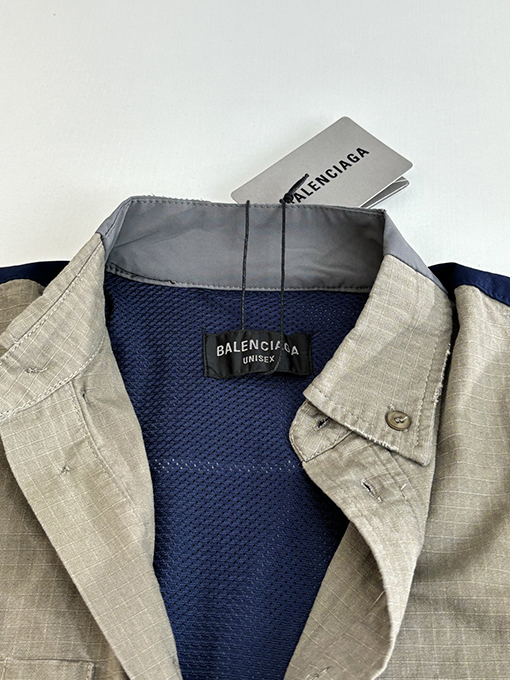 バレンシアガ BALENCIAGA カラーブロックの長袖シャツ