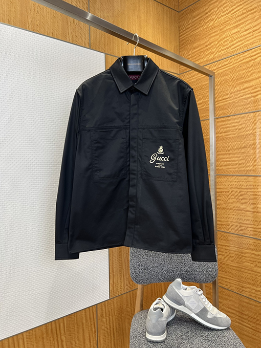 グッチ GUCCI ポケットプリントのラペルワークジャケット