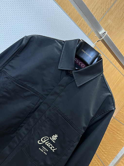 グッチ GUCCI ポケットプリントのラペルワークジャケット