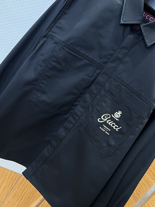 グッチ GUCCI ポケットプリントのラペルワークジャケット