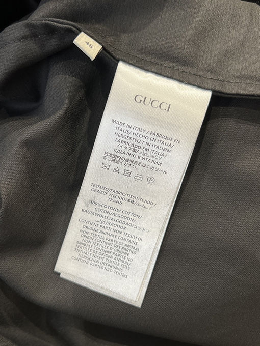 グッチ GUCCI ポケットプリントのラペルワークジャケット
