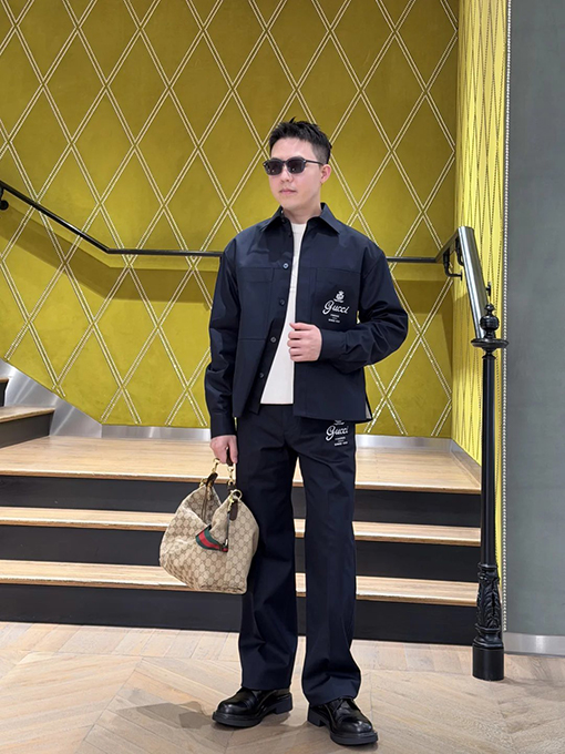 グッチコピー GUCCI ロゴプリント入りパンツ