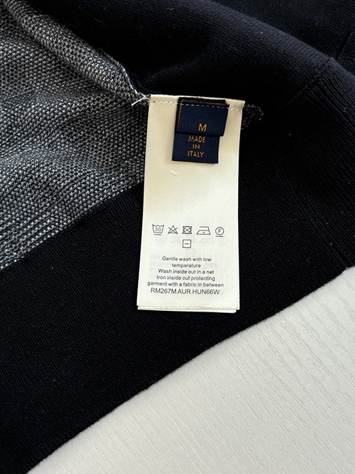 ルイヴィトンコピー ピクセルチェック柄ジャカードニットジップアップジャケット