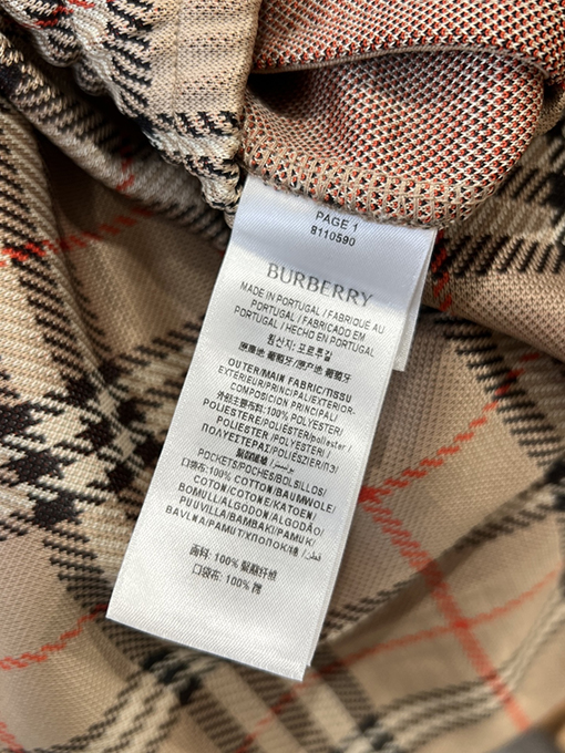 バーバリースーパーコピー チェック柄のドローストリング付きカーゴショーツ