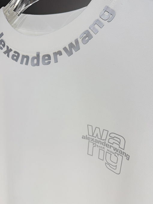アレキサンダーワンコピー Alexander Wang ロゴプリント入り半袖Tシャツ