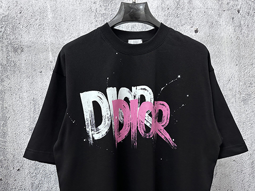 ディオールコピー DIOR レタープリントロゴ入り半袖Tシャツ