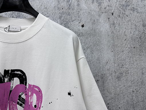 ディオールコピー DIOR レタープリントロゴ入り半袖Tシャツ