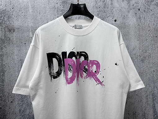 ディオールコピー DIOR レタープリントロゴ入り半袖Tシャツ