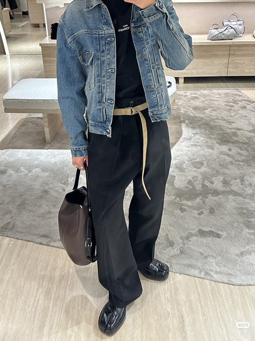 マルタンマルジェラ ベルト付きカジュアルパンツ