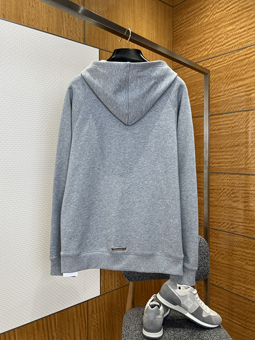 クロムハーツ クロス柄のフード付きジップアップスウェットジャケット