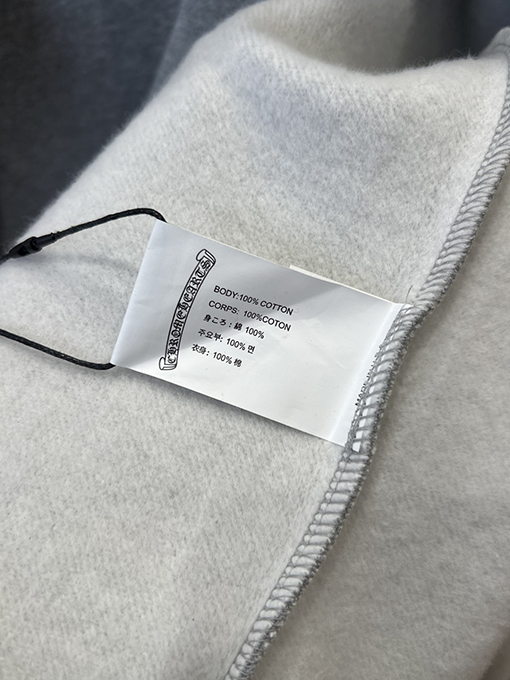 クロムハーツ クロス柄のフード付きジップアップスウェットジャケット