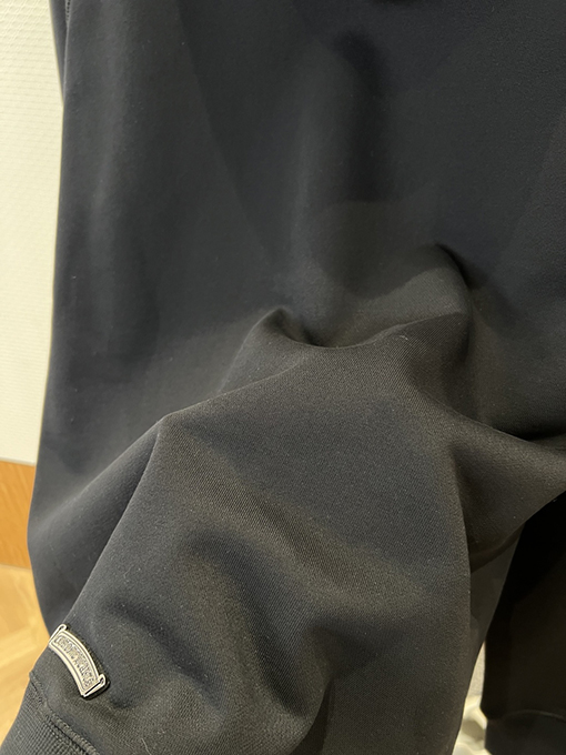 クロムハーツ クロス柄のフード付きジップアップスウェットジャケット