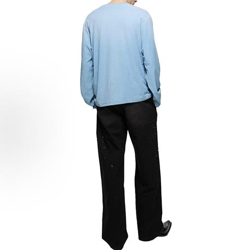 アクネストゥディオズスーパーコピー Acne Studios STOCKHOLM 1996 ダメージプリントのクルーネック長袖シャツ